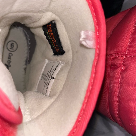 Cat & Jack sz 6 toddler girl thermolite pink winter boots EUC - Picture 6 of 6
